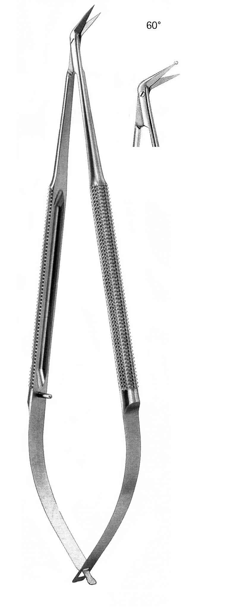 MİKRO MAKAS EĞRİ  60º 16.5 CM   